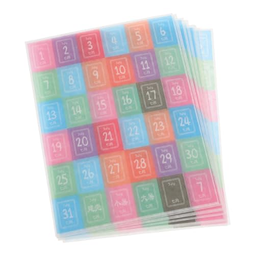 OSALADI - OSALADI 12blätter Datum Aufkleber Monatsaufkleber Notizbuchaufkleber Täglicher Zeitstempel Bunte Etiketten Klebrige Marker Für Planer Kalender Tagebuch Erinnerungshilfe Gewohnheits Tracker