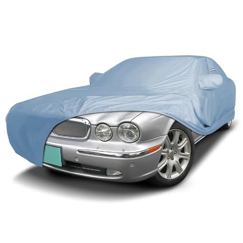 Image of iCarCover Premium Car Cover for 1988-2009 Jaguar XJ-Series XJR Heavy Duty Waterproof All-Weather Automobiles Custom Fit Indoor Outdoor UV Snow Protection Covers with Straps and Bag