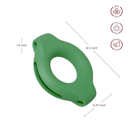 Ubbi Interactive Treat Dispensing Dog Toy, for Medium to Large Dog Breeds Durable Natural Rubber, Green, Green Treat Toy - Image 2