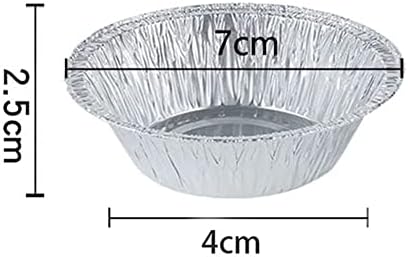Suneast 100Pcs Disposable Aluminum Foil Tart Mold, Mini Egg Tart Cases Cake Cups Tin Pie Trays Muffin Mould for Baking