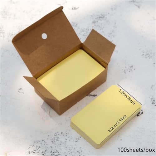Cartes vierges en papier kraft jaune lot de 600 fiches de note - 2