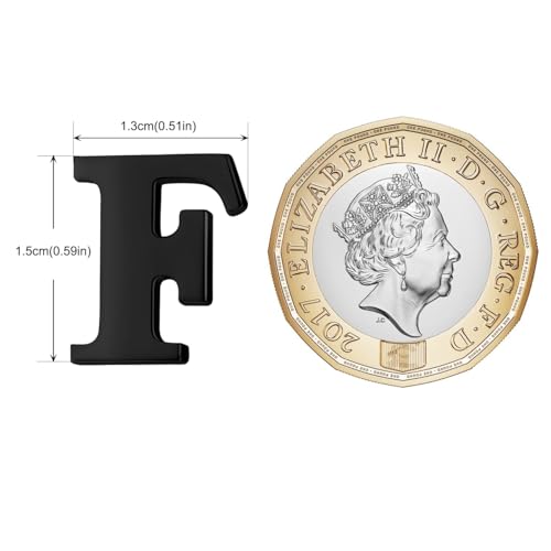 Image of HONEY BEAR Initial Alphabet Letter Lapel Pins Collar Badge Brooches for Mens /Womens Shirt Dress Decoration Black