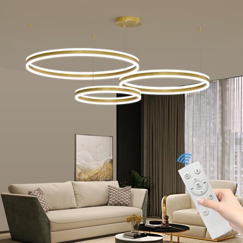 Lustre suspension LED moderne Mikeru à intensité variable avec mémoire