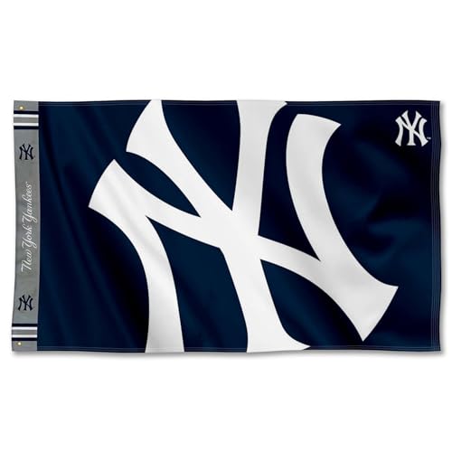 Bandera NY Yankees WinCraft 3x5 pies de cabecera impresa para aficionados de béisbol de Nueva York