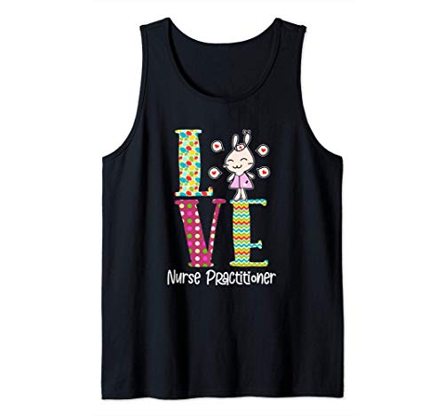 Love Nurse Practitioner - Cute Bunny Stethoscope Easter Egg Camiseta sin Mangas