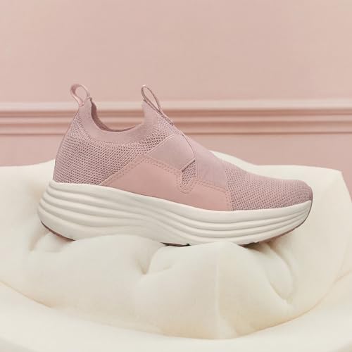 Image of YOHO Women Walking Shoes Rushhour Dynamic | Cushioned, Comfortable, Lightweight & Breathable Knitted Slip-Ons | Every Day Casual Wear Without Lace, Stylish Footwear for Ladies /Girls -900