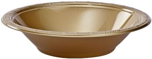 Hanna K. Signature Collection Bowls-15oz | Gold | Pack of 50 Plastic Bowl, 15 oz (82920)
