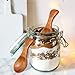 6 Pcs Small Wooden Spoons, Short Handle Wooden Serving Utensils, 3.2 Inch Small Wood Teaspoon, Tiny Spoons for Cooking, Spices, Sugar, Jam, Honey, Coffee