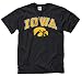 Iowa Hawkeyes Arch with Logo T-Shirt (Black, Large)