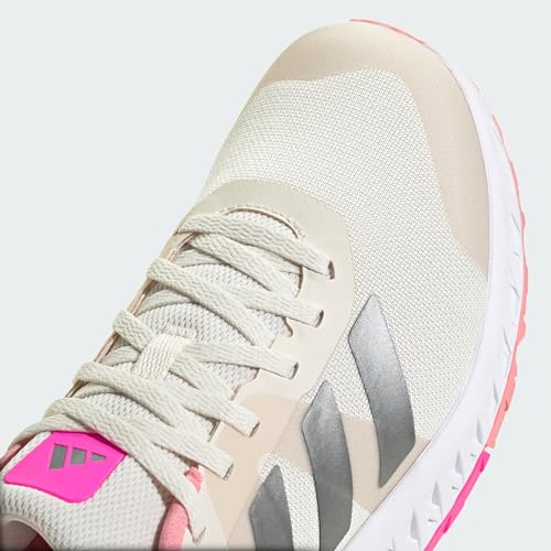 adidas Tênis feminino Everyset Training, Branco giz/ferro metálico/rosa lúcido, 38