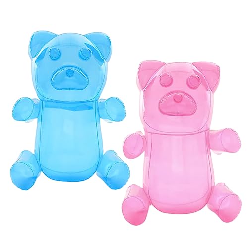 Image of 4E's Novelty 2 Inflatable 24 inch Huge Gummy Bears, Candyland Party Decorations for Girls, Birthday Party Favors, Lollipop Two Sweet Theme Birthday Party Supplies, Unique Pool Floaties Toys