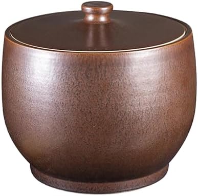 Large Ceramic Rice Storage Container with Lid - Versatile Grain Dispenser Food Storage Jar, Ideal for Rice, Flour, Pet Food, Kitchen Organization & Pantry Essentials
