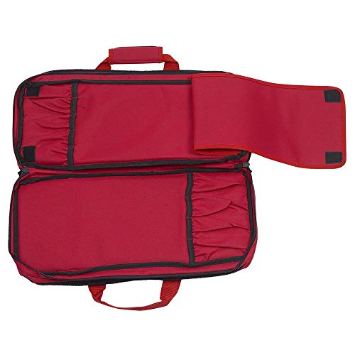 Messermeister 18-Pocket Heavy Duty Meister Chef Knife Bag, Luggage Grade And Water Resistant, Red #TOP3