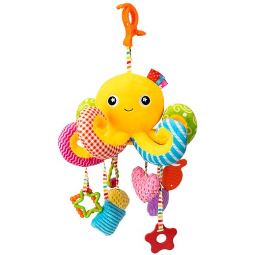 Jouet poussette bébé poulpe peluche suspendu pour calmer les pleurs
