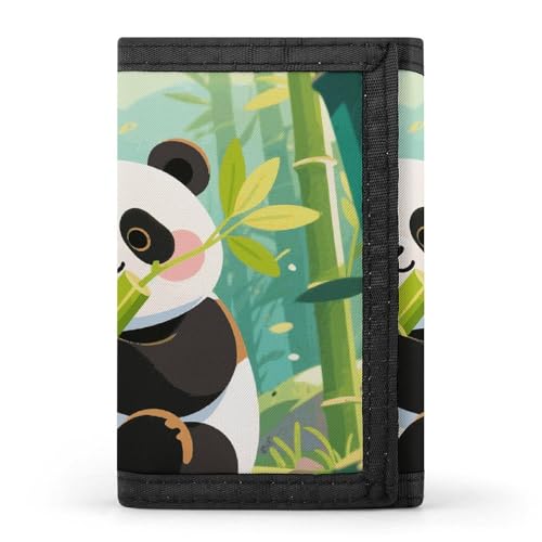 Cute Panda Wallet Men Trifold Wallet Slim Coin Purse with 8 Card Slots Credit Card Holder