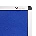 VIZ-PRO Notice Board Felt Blue, 36 X 24 Inches, Silver Aluminium Frame
