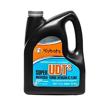 Kubota 1 Gallon Super UDT2 Trans-Hydraulic Fluid for Kubota Equipment Hydraulic Systems, Transmission, Differential, and Wet Brake Systems - 128 Fl Oz, 128 Ounces