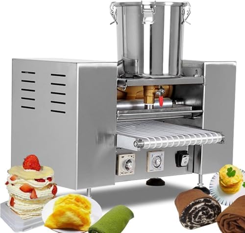 Fully Automatic Cake Crust Machine, Commercial Crepe Maker for Mille Crepe Cakes, Ideal Kitchen Appliance for Home & Restaurant Use