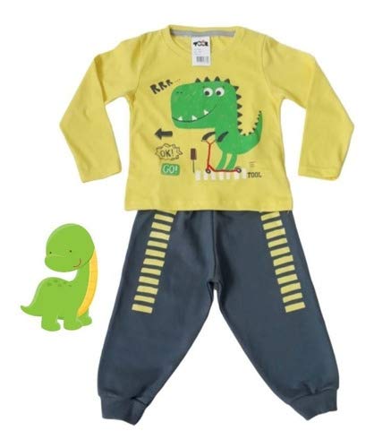 Roupa Infantil Menino Inverno Jogo Com 3 Conjuntos Masculino Tamanho:2
