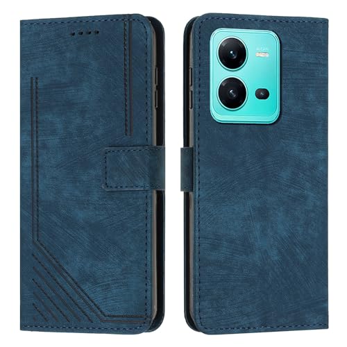 Étui pour Vivo V25 portefeuille flip cover avec dragonne porte-carte intégrée