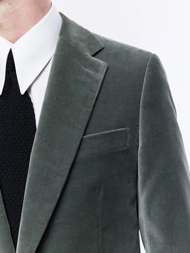 Men's Suits 2 Piece Velvet Suit for Men Slim Fit Suit Jacket Pants Set Two Button Prom Wedding Tuxedo Suits3