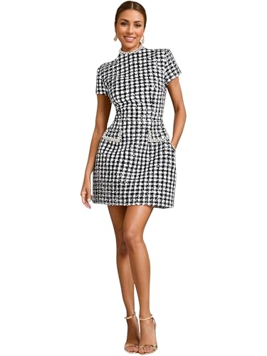 Image of Figdaw Sparkling Rhinestone Bodycon Dress for Women Special Occasions,Night Out