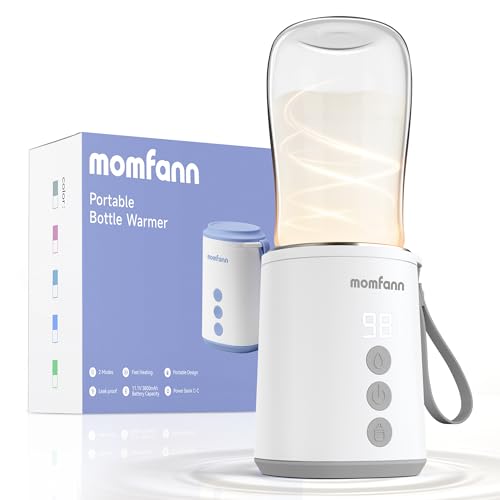 Image of MOMFANN Portable Bottle Warmer, Travel Baby Bottle Warmer for Breastmilk On The Go, Leak-Proof, 2 Modes Fast Heating