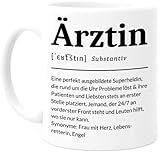 Tassenliebling® Definition Ärztin Geschenk Tasse personalisiert - Beidseitiger Druck - Überraschung für Ärztin - Geschenk zum bestandenen Examen - Medizin - Student