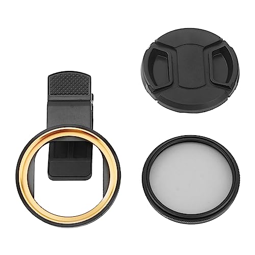 Image of 52mm Clip-on CPL Phone Camera Lens Filter, Universal CPL Phone Camera Lens Polarizer Clip-On Cellphone CPL Filter Compatible with iPhoneSamsung /Android Smartphones(Size:52mm)