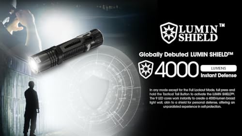 Nitecore EDC33 4000 Lumen Compact EDC Flashlight, USB-C Rechargeable, High Lumen Throw and Flood Beam