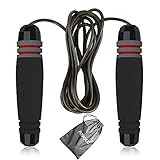 Fitpolo Corda di Salto con Maniglie in Memory Foam e Cavo rapido per la velocità, Corda per Saltare con Custodia per Il Trasporto - Corde per Saltare Ideale per Allenamento Crossfit, Boxe