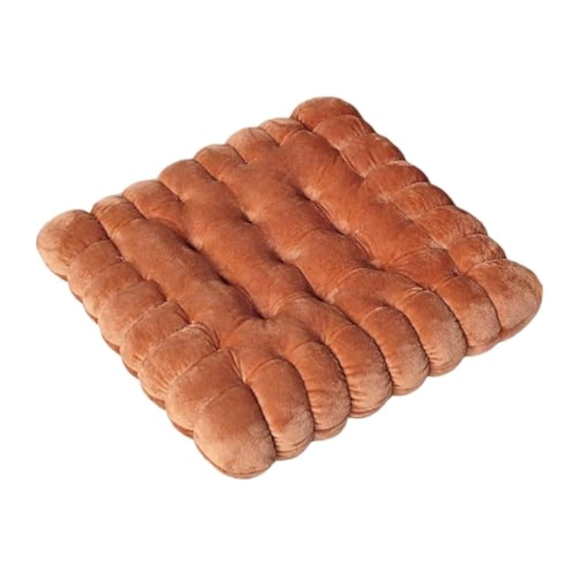 Cute Biscuit Shaped Floor Pillow Cushion in Brown