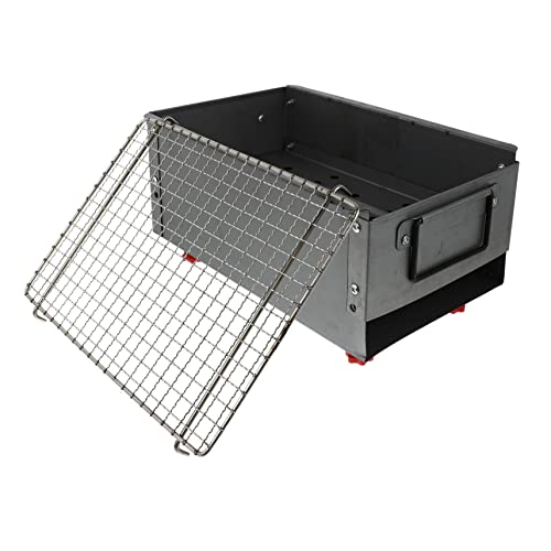 MOTHNUR Parrilla Barbacoa de Aleación de Hierro Resistente y Portátil con Malla Multifuncional para Camping y Estufa Bbq para Aire Versátil para Fuegos y Picnics