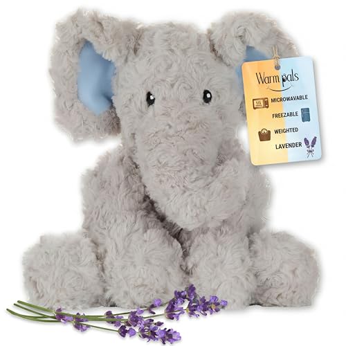 Image of Sweet Elephant - Microwavable & Weighted Plush Stuffed Animal - Heated Plushie for Warmth - Cute, Soft, Cozy Toy for Adults & Children (Boys, Girls, & Toddlers) by Warm Pals