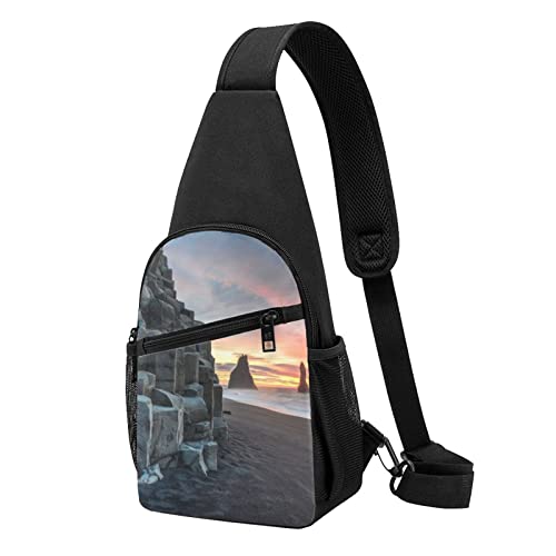 Sac à dos sling compact avec sangle réglable et portage poitrine confortable