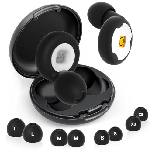 Bouchon d'oreille pour Dormir, Bouchons d’oreilles Anti-Bruit 45 dB, Réutilisables et ultra confortables pour le sommeil, la concentration, les voyages...