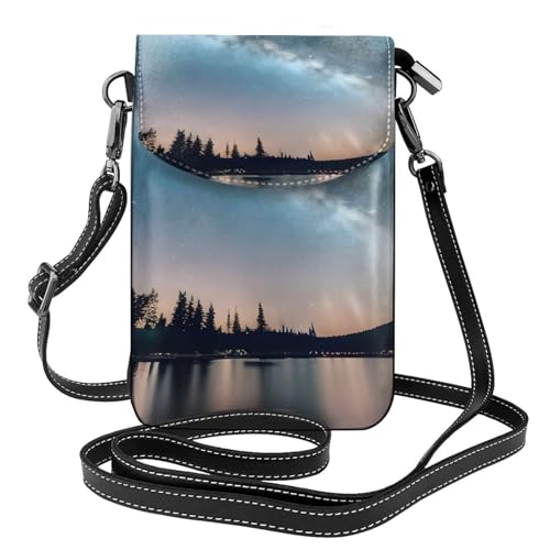 Sac pour téléphone portable en cuir avec bandoulière réglable pour femme