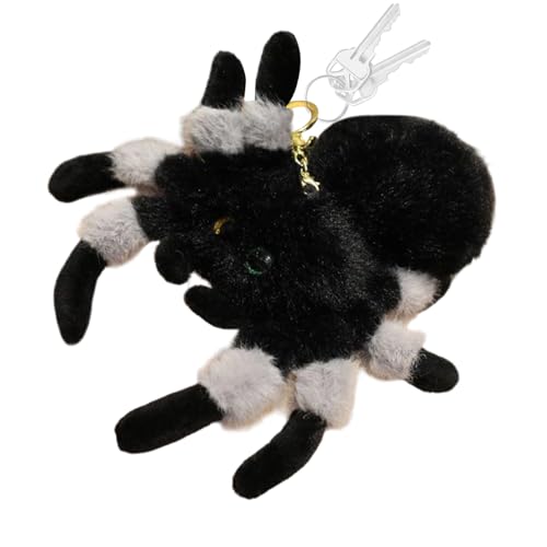 Imagen de Araña de peluche Lindo colgante de juguete divertido Lindo llavero de felpa de araña