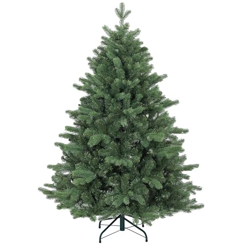 HOMCOM Albero di Natale 150 cm Artificiale con 847 Rami Ignifughi, Albero di Natale Realistico Pieghevole Design a...