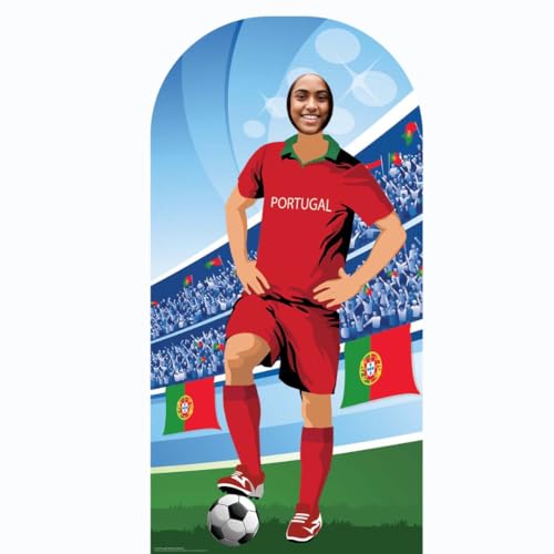 Portugal Coupe du Monde de Football Visage Idée Cadeau Fan Foot Carton Taille Adulte