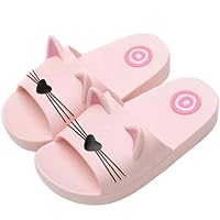 Acfoda Children's Girls Boys Summer Slippers with Cat Women Men Soft Non-Slip Mules Size 23-44