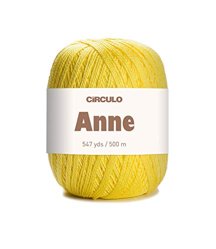Image of CIRCULO Anne Yarn for Crocheting & Knitting, 100% Mercerized Brazilian Virgin Cotton, Soft Fingering Weight, 547 Yds, 5.19 Oz - Color 1709 Gouda