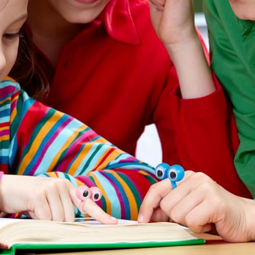 50 Stücke Eye fingerpuppe pädagogisches fingerspielzeug große Augen fingerring parteibevorzugung Spielzeug für Kinder (Gelegentliche Farbe)