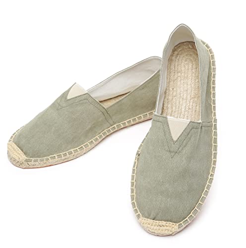 Image of Mintzice Men's Solid Comfortable Slip on Canvas Espadrilles Flat