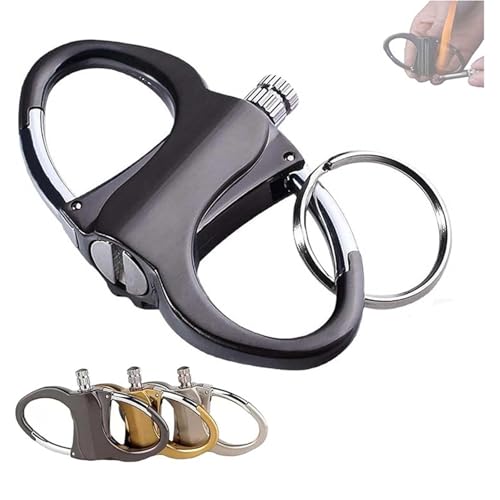 Accendino portachiavi, accendino a fiammifero permanente illimitato con portachiavi, accendino a fiammifero permanente, set di accenditori di emergenza, portachiavi in ​​metallo con bastoncino imperme