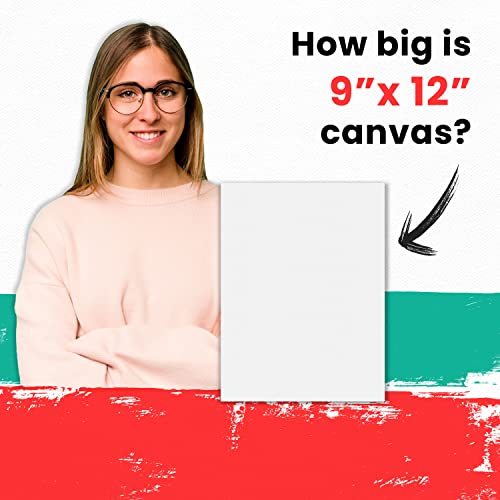 Chalkola Paint Canvas Panels 9X12 Inch (15 Pack) For Acrylic Painting & Oil Art, Primed 100% Cotton Boards, Acid-Free For Professional Artists, Hobby Painters, Kids & Beginners #TOP6