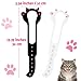 Cat Door Latch 2 PCS Door Prop Cat Opener for Cats Keep Dogs Out Stronger Flex Doors Stopper Kitten Prop Flex Latch Cats Holder No Tool Required & No Wall Damage (13.39×3.94 Inches White Black)