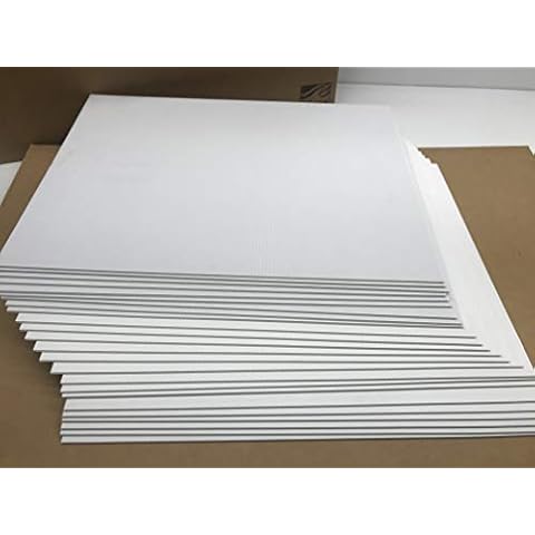 Yard Signs 30 Pieces White Signs Board 18x12 inch x 4 mm Corrugated Plastic, Flute 12' Great for Advertising Any Events, Yard Sale, Open House, Estate Sale, Election, Ship Same Day (30Signs12x18) Cover