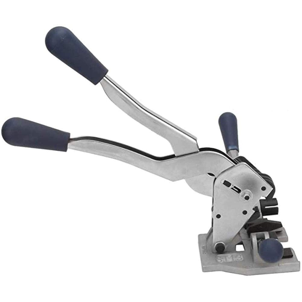 Tendeur de cerclage en acier pour emballage, machine à sertir industrielle, dispositif de cerclage robuste pour expédition sécurisée et applications de cerclage