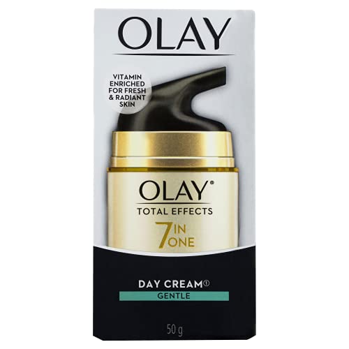 Image of Olay Total Effects Anti Ageing Skin Cream (Moisturizer)| Fights 7 Signs of Ageing | With Niacinamide and Green Tea Extracts | Normal, Oily, Dry, Combination Skin | 50g (Day Cream Gentle)